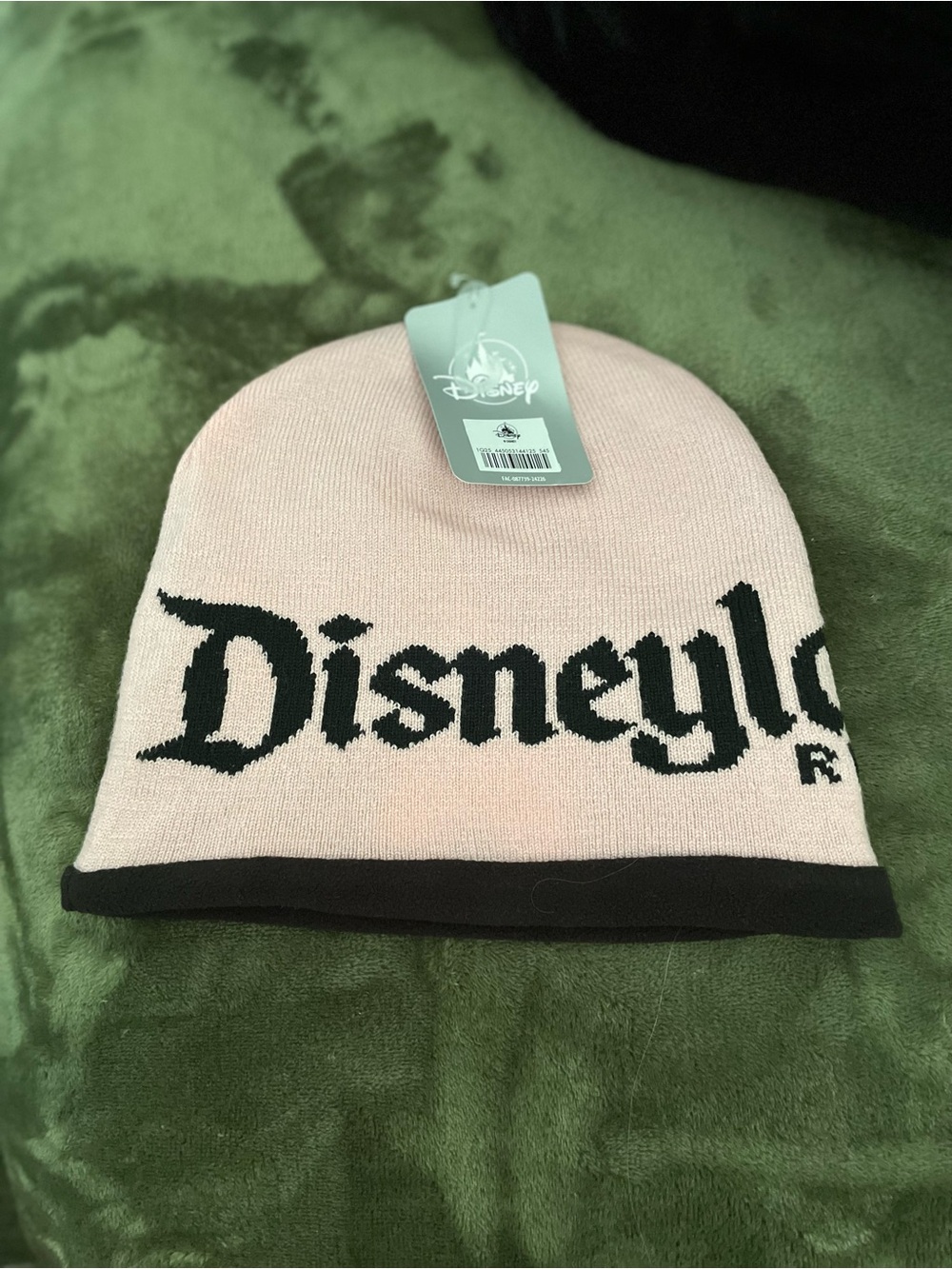 Disney Parks Pink and Black Knit Beanie